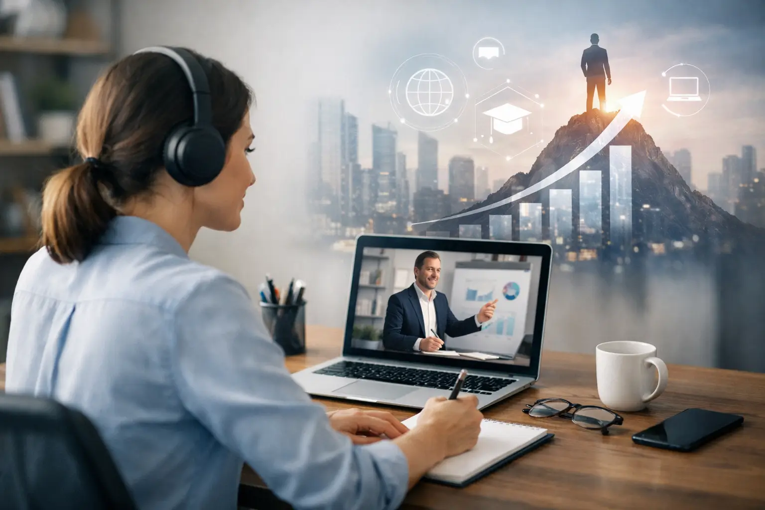 Educación virtual para ascenso profesional